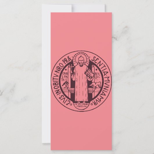 Minimalistische Sint-Benedictusmedaille Symbool Ku (Voorkant)