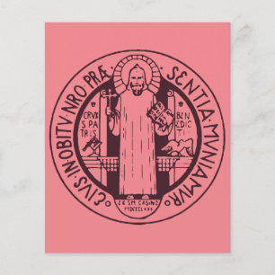 Minimalistische Sint-Benedictusmedaille Symbool Ku Flyer