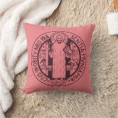 Minimalistische Sint-Benedictusmedaille Symbool Ku Kussen (Deken)