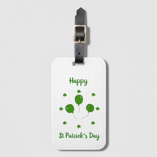 Minimalistische Sint Patrick's Day Luggage T Bagagelabel (Voorkant (verticaal))
