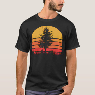 Minimalistische sinusboom van Retro Sun Grafisch T-shirt