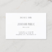 Minimalistische Sjabloon Elegant Professioneel Mod Visitekaartje (Achterkant)