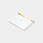 Minimalistische Sjabloon Goud en Marmer Elegant Mo Post-it® Notes (Schuin)