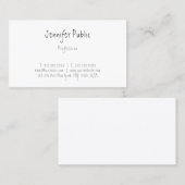 Minimalistische Sjabloon Kalligrafie Modern Trendy Visitekaartje (Voorkant / Achterkant)