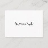 Minimalistische Sjabloon Modern Cool Hand Script Visitekaartje (Voorkant)