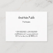 Minimalistische Sjabloon Modern Cool Hand Script Visitekaartje (Achterkant)