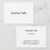 Minimalistische Sjabloon Modern Cool Hand Script Visitekaartje (Voorkant / Achterkant)