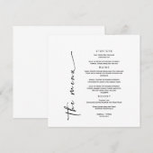 Minimalistische Sjabloon van het Menu van de Wedde (Voorkant / Achterkant)