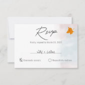 Minimalistische Sjabloon van RSVP-kaarten met witt (Voorkant)