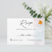 Minimalistische Sjabloon van RSVP-kaarten met witt (Staand voorkant)