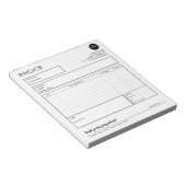 Minimalistische Sjabloon voor aangepast betalingsb Notitieblok (Schuin)