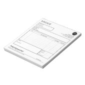 Minimalistische Sjabloon voor aangepast betalingsb Notitieblok (Linkerzijde)