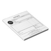 Minimalistische Sjabloon voor aangepaste facturen  Notitieblok (Schuin)