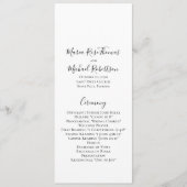 Minimalistische Sjabloon voor eenvoudige weddensch (Voorkant)