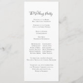 Minimalistische Sjabloon voor eenvoudige weddensch (Achterkant)