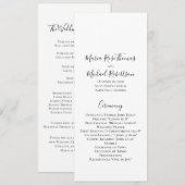 Minimalistische Sjabloon voor eenvoudige weddensch (Voorkant / Achterkant)