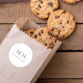 Minimalistische Sjabloon voor eenvoudige weddensch Ronde Sticker