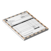 Minimalistische Sjabloon voor geplakte zakelijke f Notitieblok (Schuin)