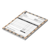 Minimalistische Sjabloon voor geplakte zakelijke f Notitieblok (Linkerzijde)