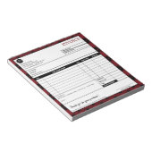 Minimalistische Sjabloon voor geplakte zakelijke f Notitieblok (Schuin)