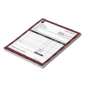 Minimalistische Sjabloon voor geplakte zakelijke f Notitieblok (Linkerzijde)