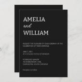 Minimalistische sjabloon voor uitnodigingen voor e (Voorkant / Achterkant)