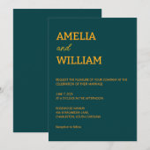 Minimalistische sjabloon voor uitnodigingen voor e (Voorkant / Achterkant)