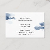 MINIMALISTISCHE SJABLOON WATERVERF BLAUW VISITEKAARTJE (Achterkant)