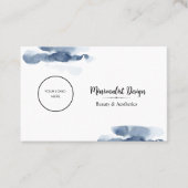 MINIMALISTISCHE SJABLOON WATERVERF BLAUW VISITEKAARTJE (Voorkant)