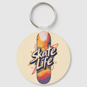 Minimalistische Skateboard Sleutelhanger -Skate Li (Voorkant)