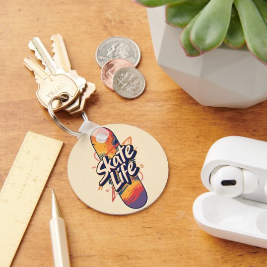 Minimalistische Skateboard Sleutelhanger -Skate Li (Bureau)