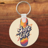 Minimalistische Skateboard Sleutelhanger -Skate Li (Voorkant)