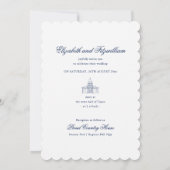 Minimalistische Sketch Bruids Bouquet Gescalpeerde Kaart (Achterkant)