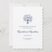 Minimalistische Sketch Bruids Bouquet Gescalpeerde Kaart (Voorkant)