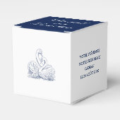 Minimalistische Sketched Love Swans bruiloft Bedankdoosjes (Voorkant Zijde)