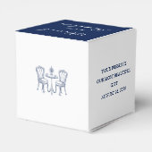 Minimalistische Sketched Love Swans bruiloft Bedankdoosjes (Achterkant)