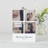 Minimalistische Sketched Love Swans bruiloft Bedankkaart (Staand voorkant)