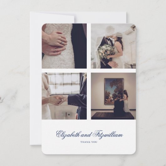 Minimalistische Sketched Love Swans bruiloft Bedankkaart (Voorkant)