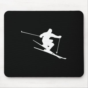 Minimalistische Skier Freestyleskiën Apres Ski Win Muismat