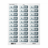 Minimalistische skiër skiën etiket (Full Sheet)