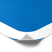 Minimalistische skilift symbool met blauwe rand poster (Hoek)