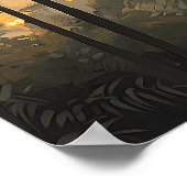 Minimalistische skyline van Rio de Janeiro - Brazi Poster (Hoek)