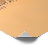 Minimalistische skyline van Sydney - Australische  Poster (Hoek)