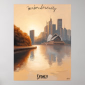 Minimalistische skyline van Sydney - Australische  Poster (Voorkant)