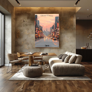 Minimalistische skyline van Tokio – Subtle Tones J Poster