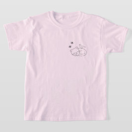 Minimalistische slapende kat kids t-shirt