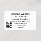 minimalistische slet en borduurwerk van kunstenaar visitekaartje (Achterkant)