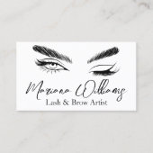 minimalistische slet en borduurwerk van kunstenaar visitekaartje (Voorkant)