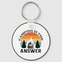 Minimalistische Sleutelhanger 'Kamperen is het ant