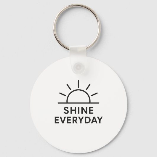 Minimalistische Sleutelhanger "Shine Everyday" (Voorkant)